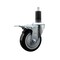 Service Caster 4'' Black Poly Swivel 1-1/2'' Expanding Stem Caster Total Lock Brake SCC-EXTTL20S414-PPUB-BLK-112 - alternate 1